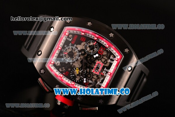 Richard Mille RM005 FM Asia Automatic PVD Case with Skeleton Dial and Red Inner Bezel - Click Image to Close